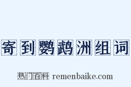 寄到鹦鹉洲组词是什么意思的图片